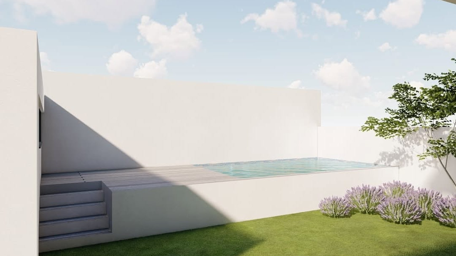 Exterior e piscina